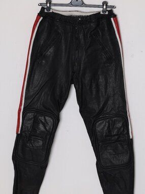 1990s Leather Moto Trouser, Functional Knee Reinforcement